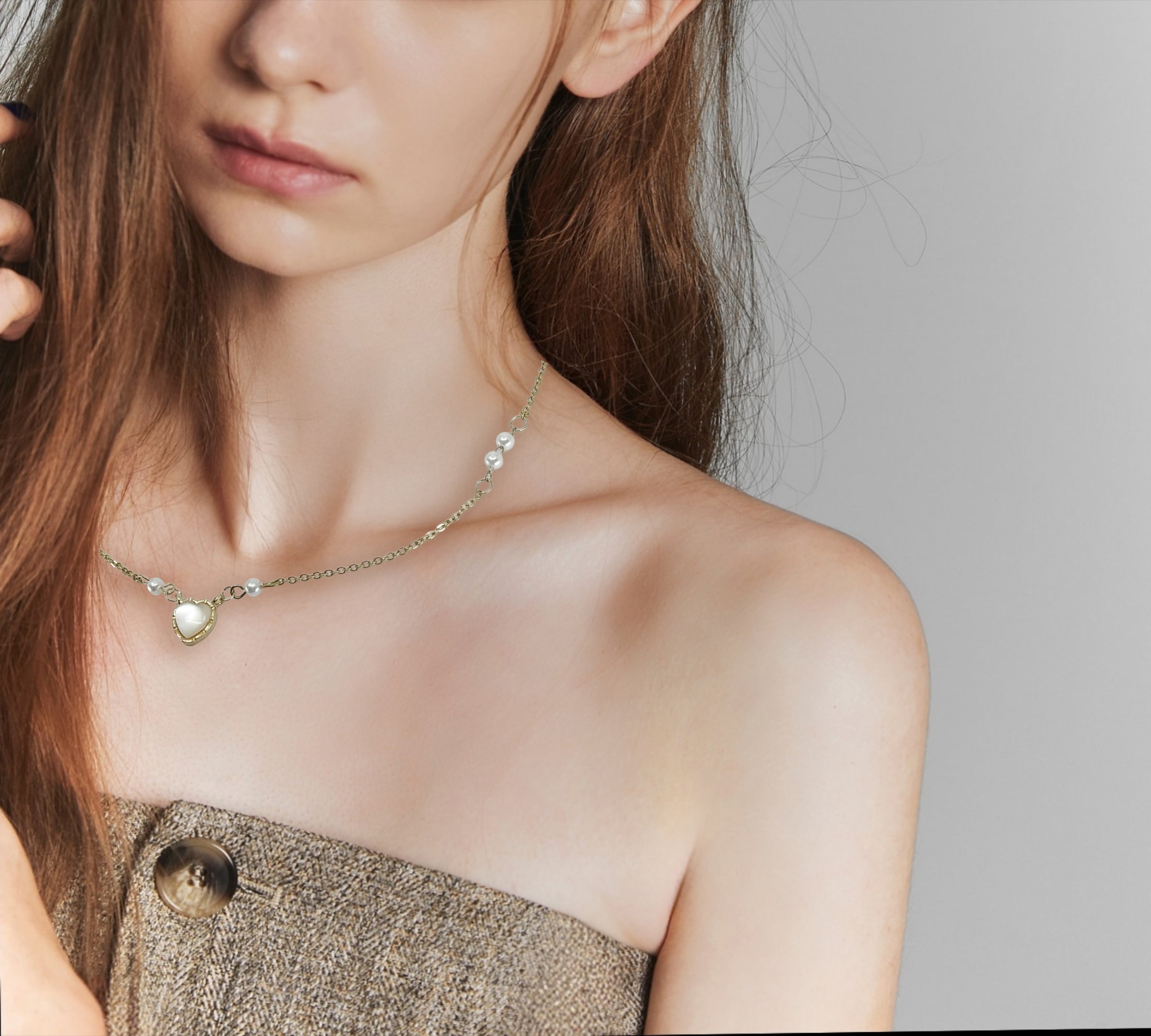 Rose Gold Teardrop & Pearl Necklace