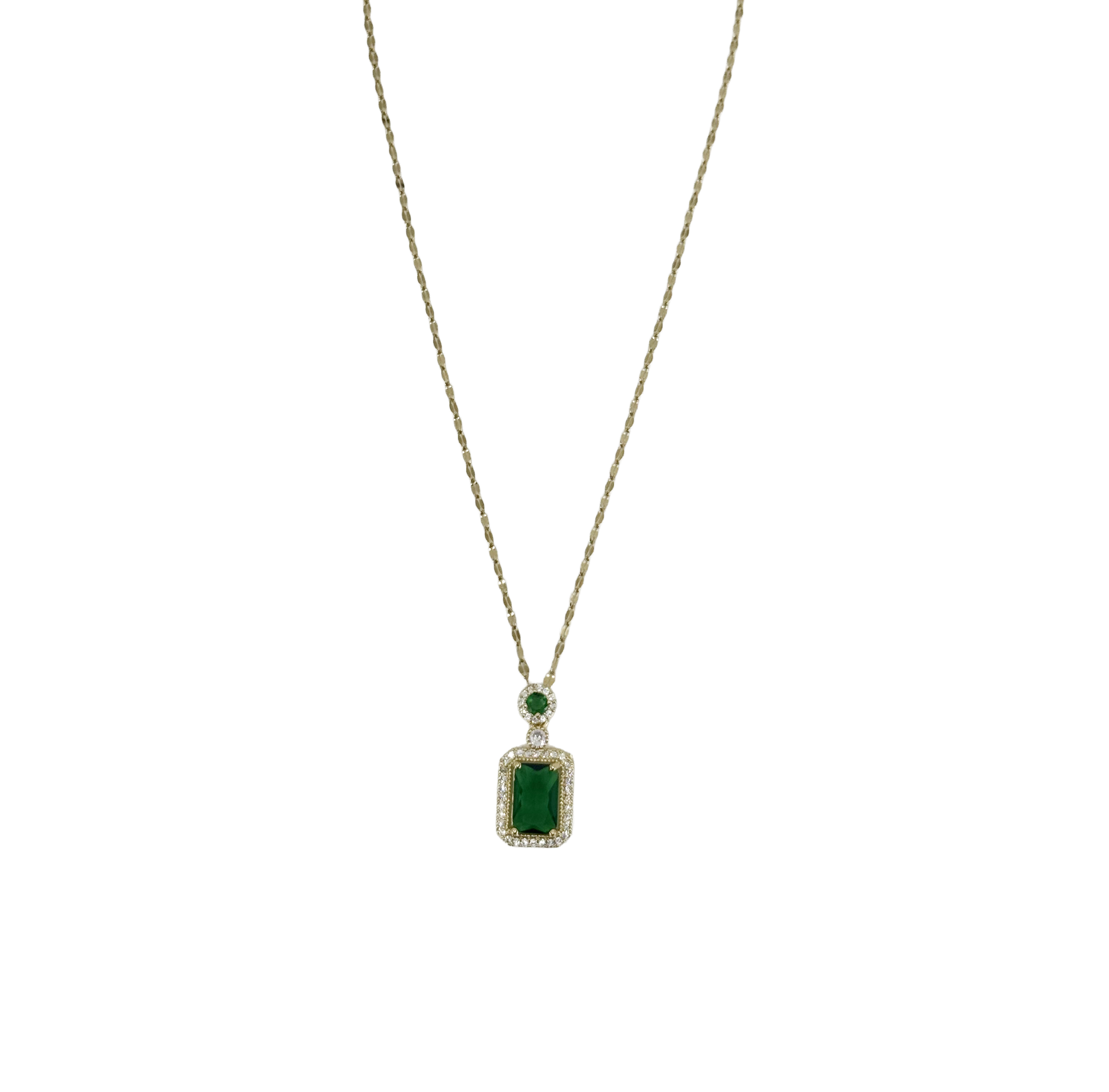 Ruby Red Gem Pendant Necklace