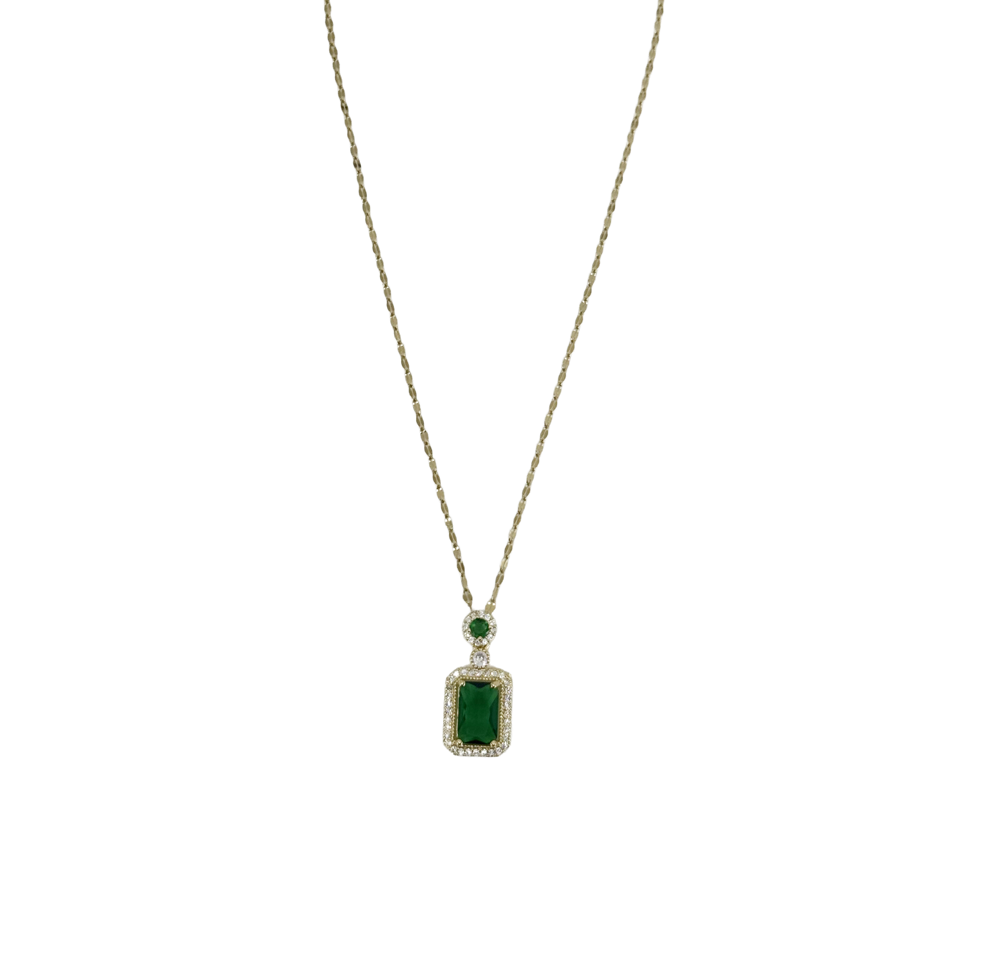 Ruby Red Gem Pendant Necklace