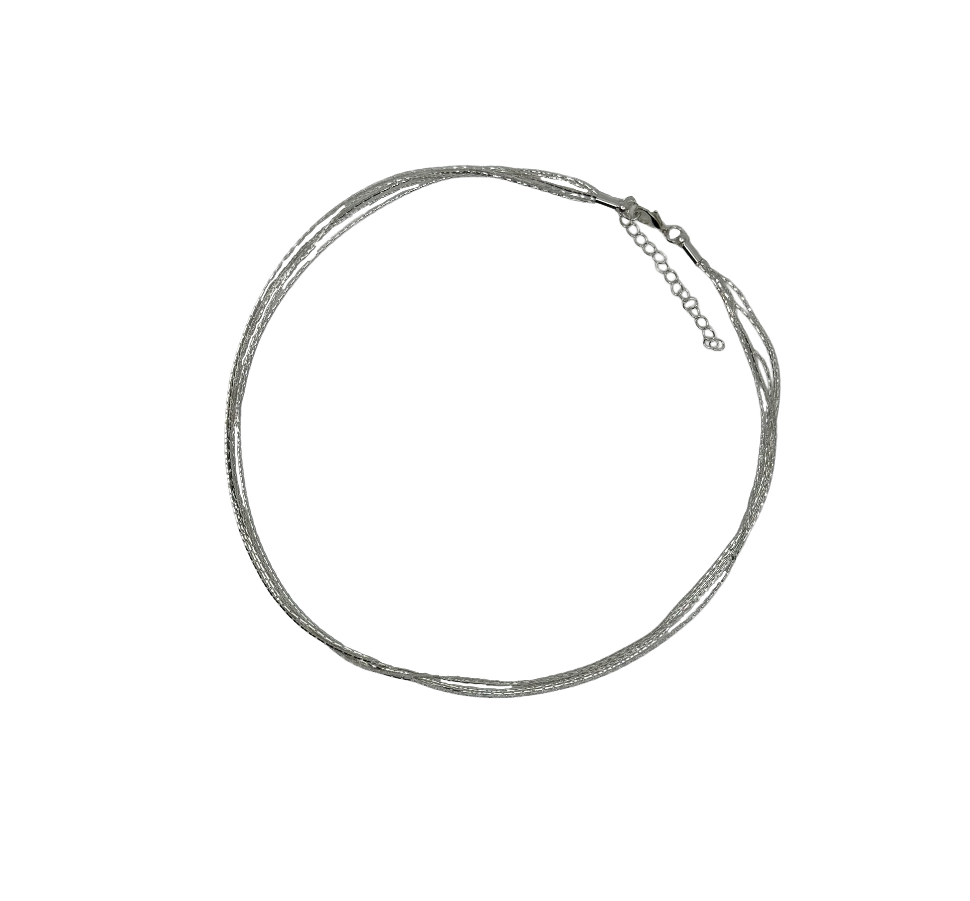 Layered Silver Chain Necklace