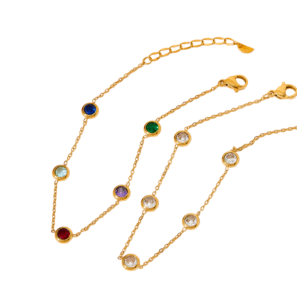 Multi Bezel Chain Bracelet