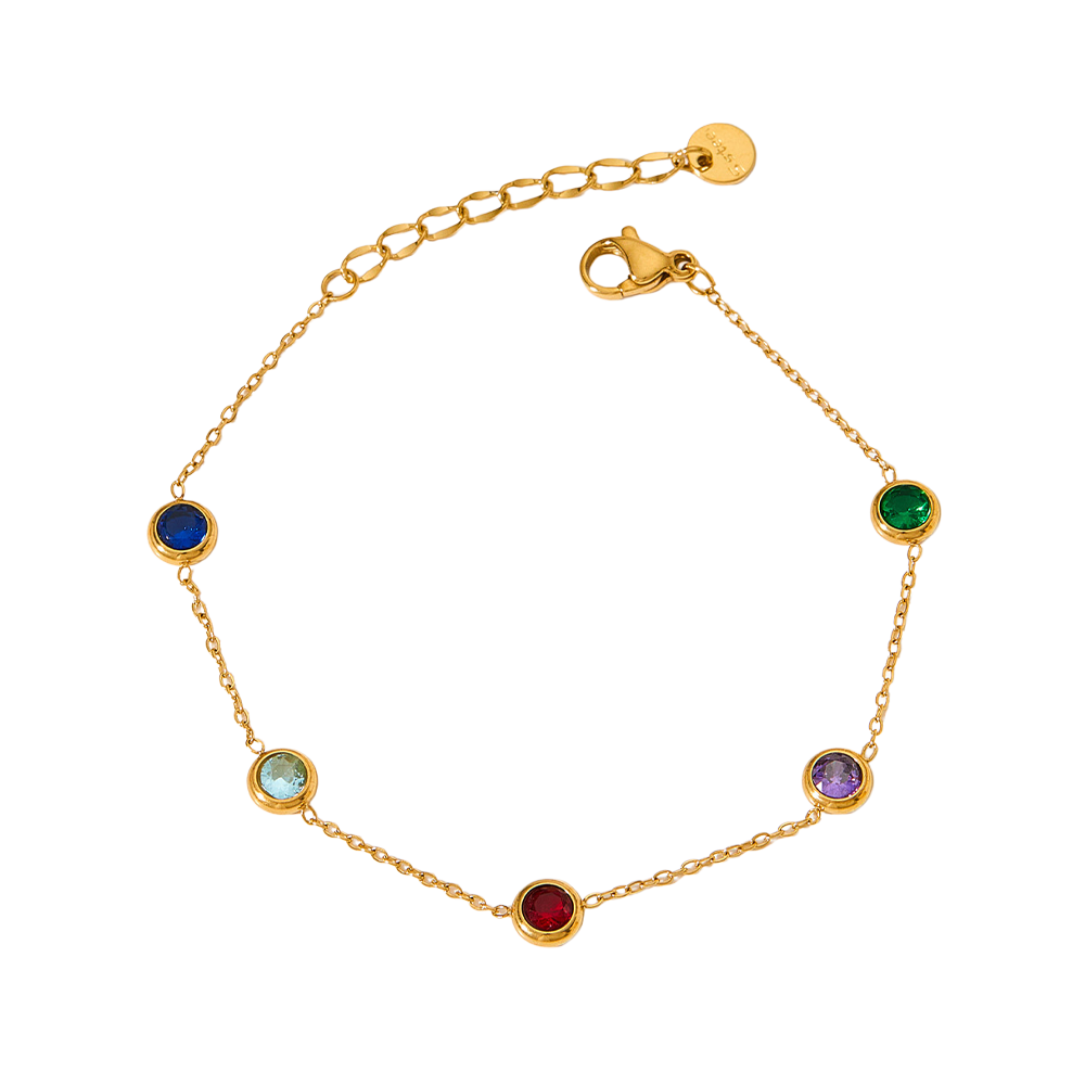 Multi Bezel Chain Bracelet