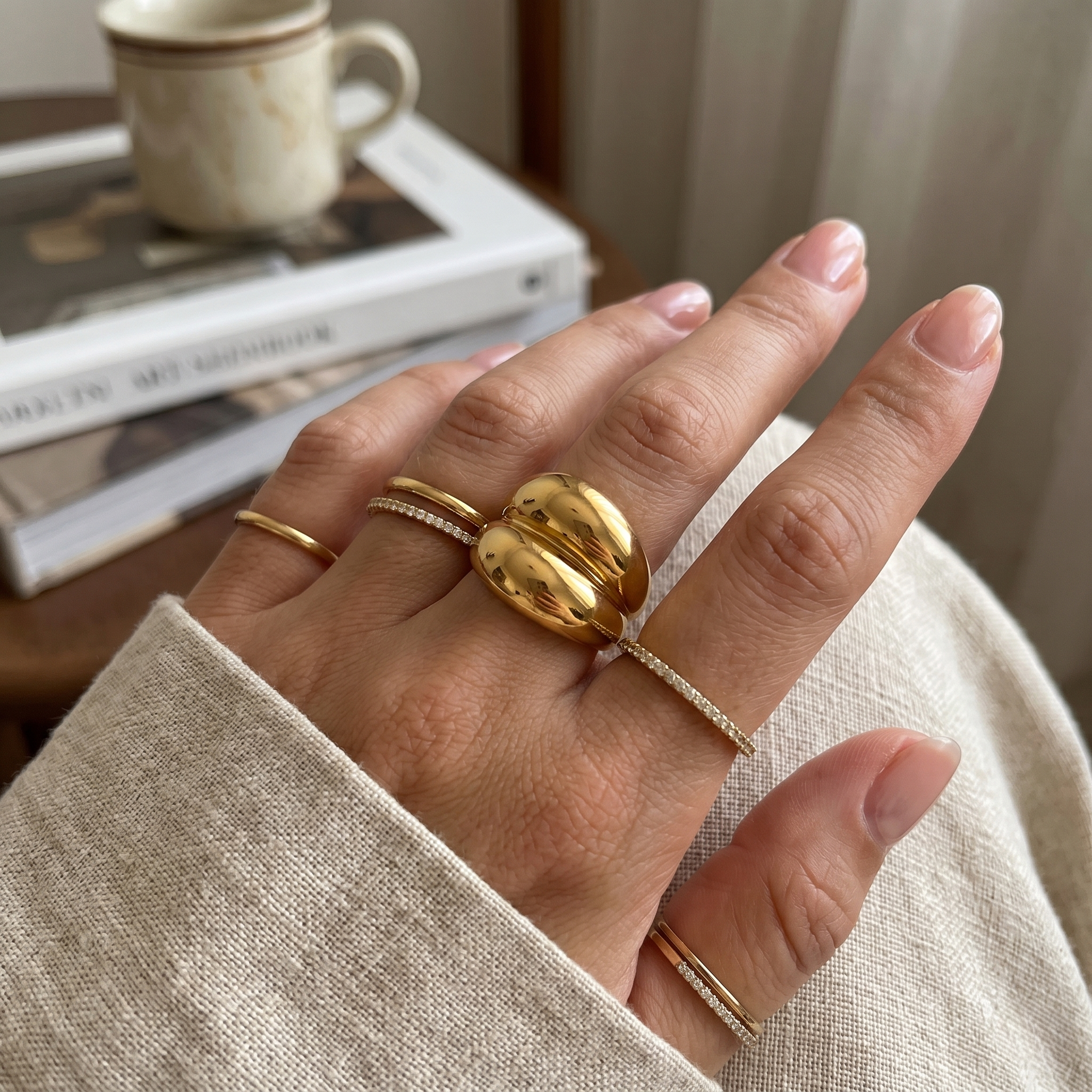 Dual Dome Band Ring