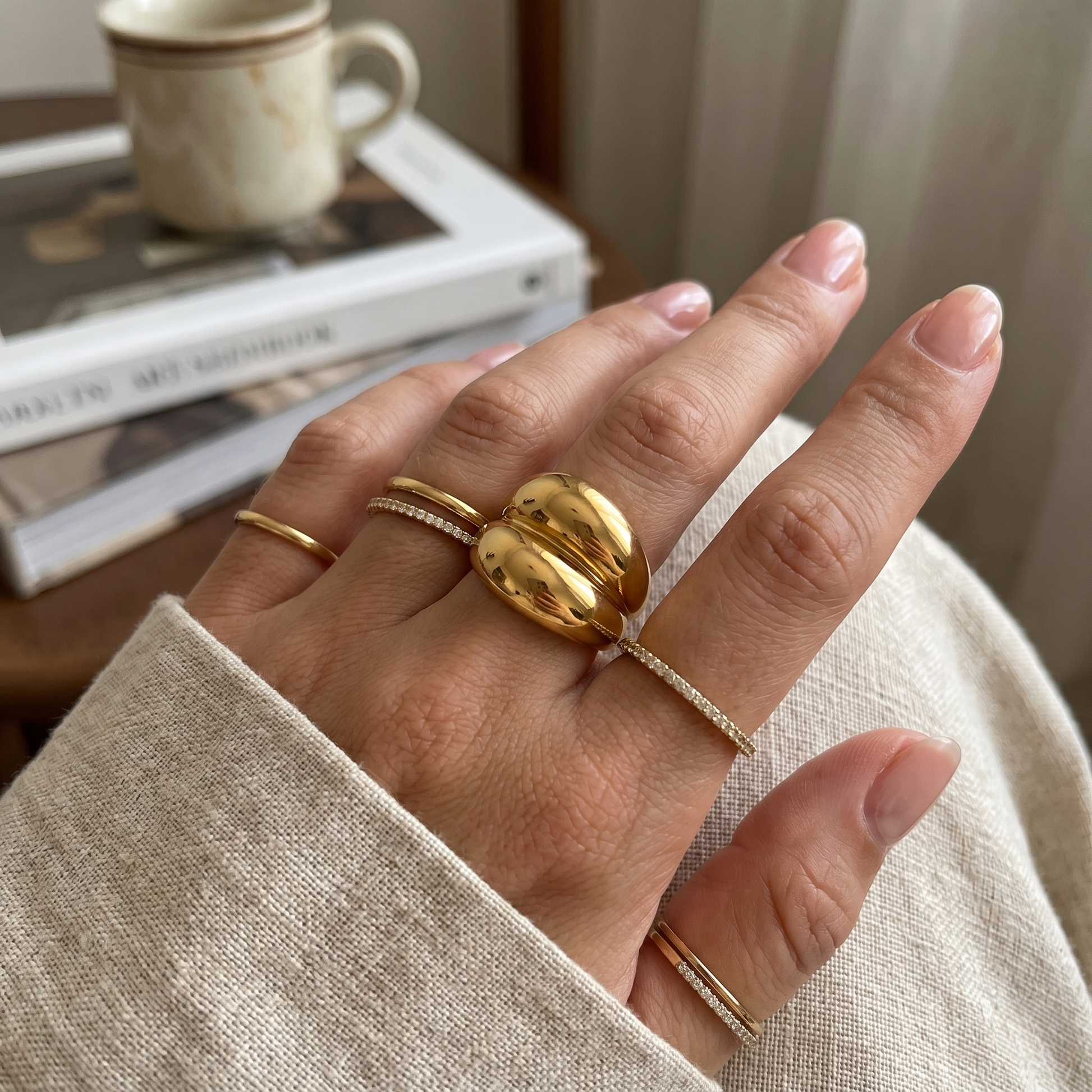 Dual Dome Band Ring