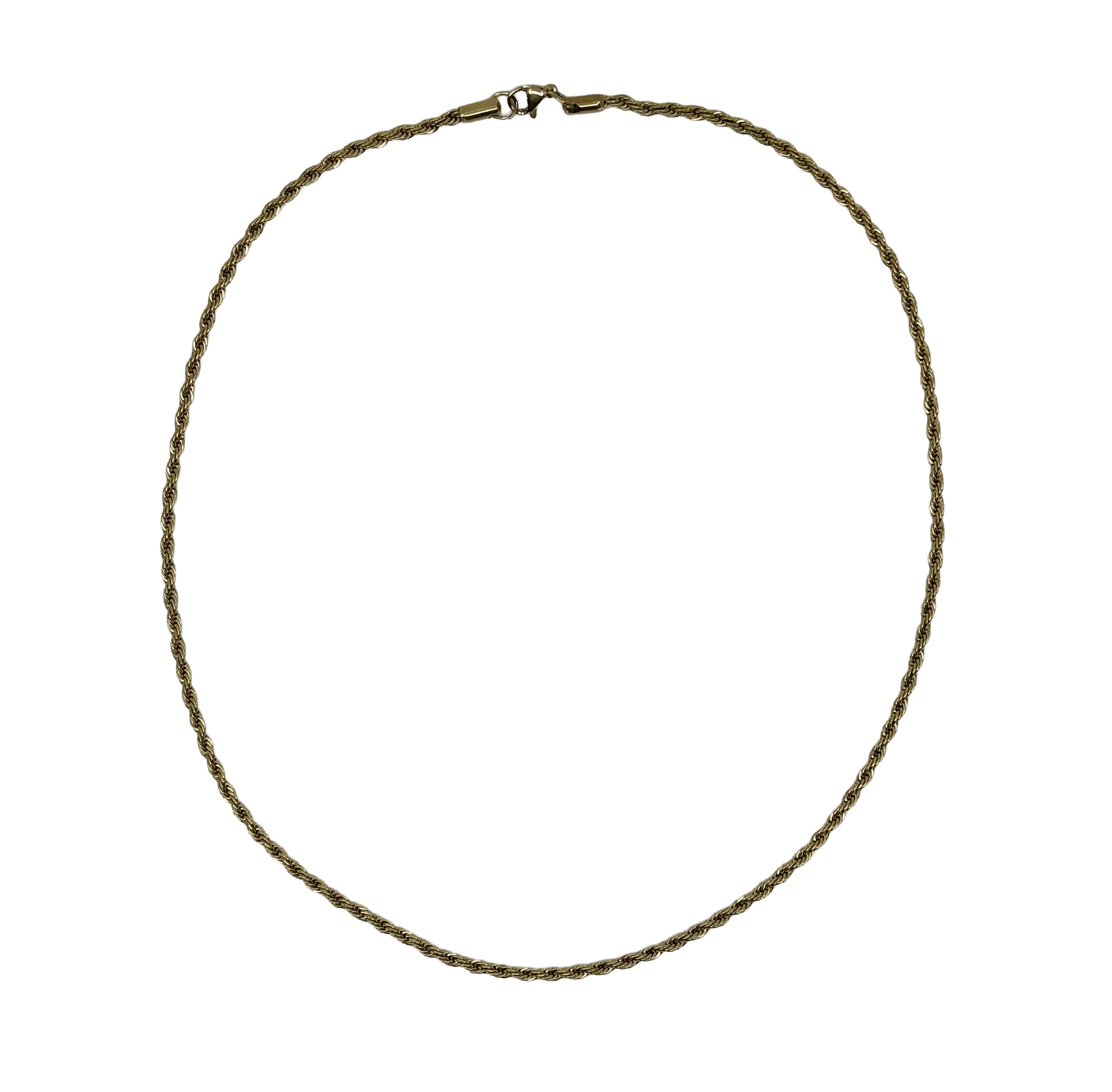 Bold Twisted Gold Chain Necklace