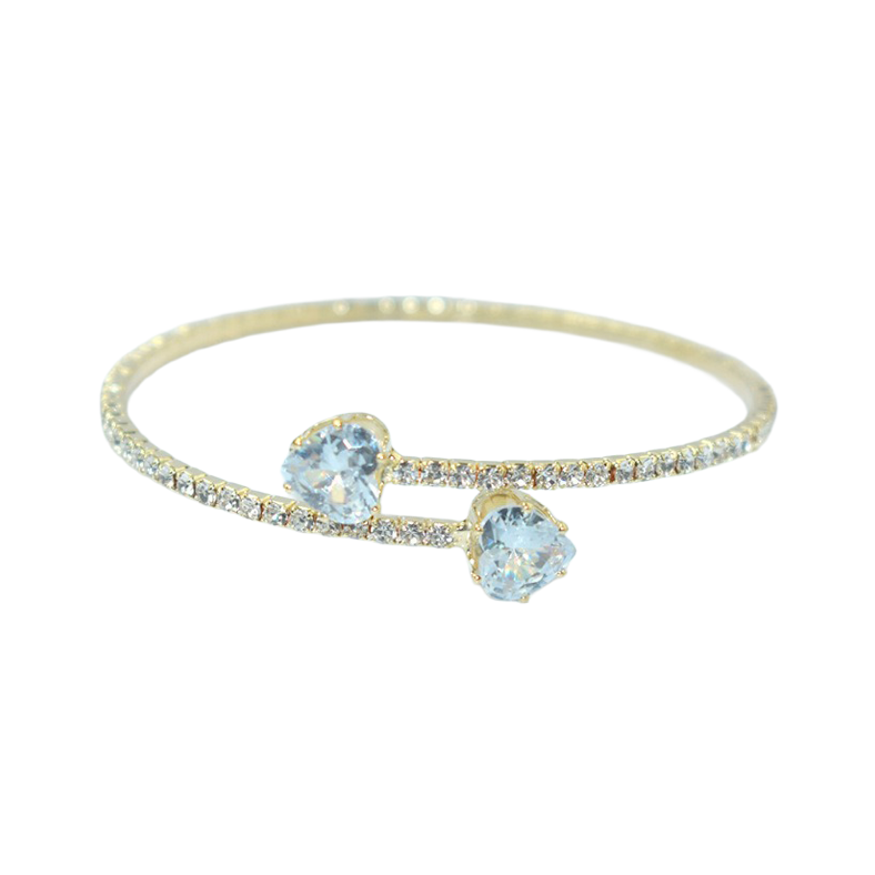Heart End Open Bangle