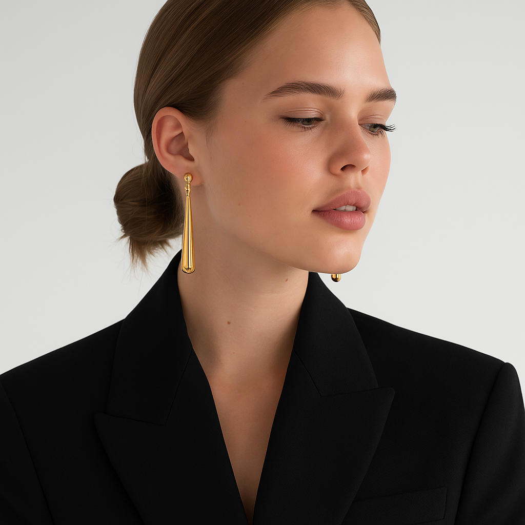 Metal Teardrop Earrings