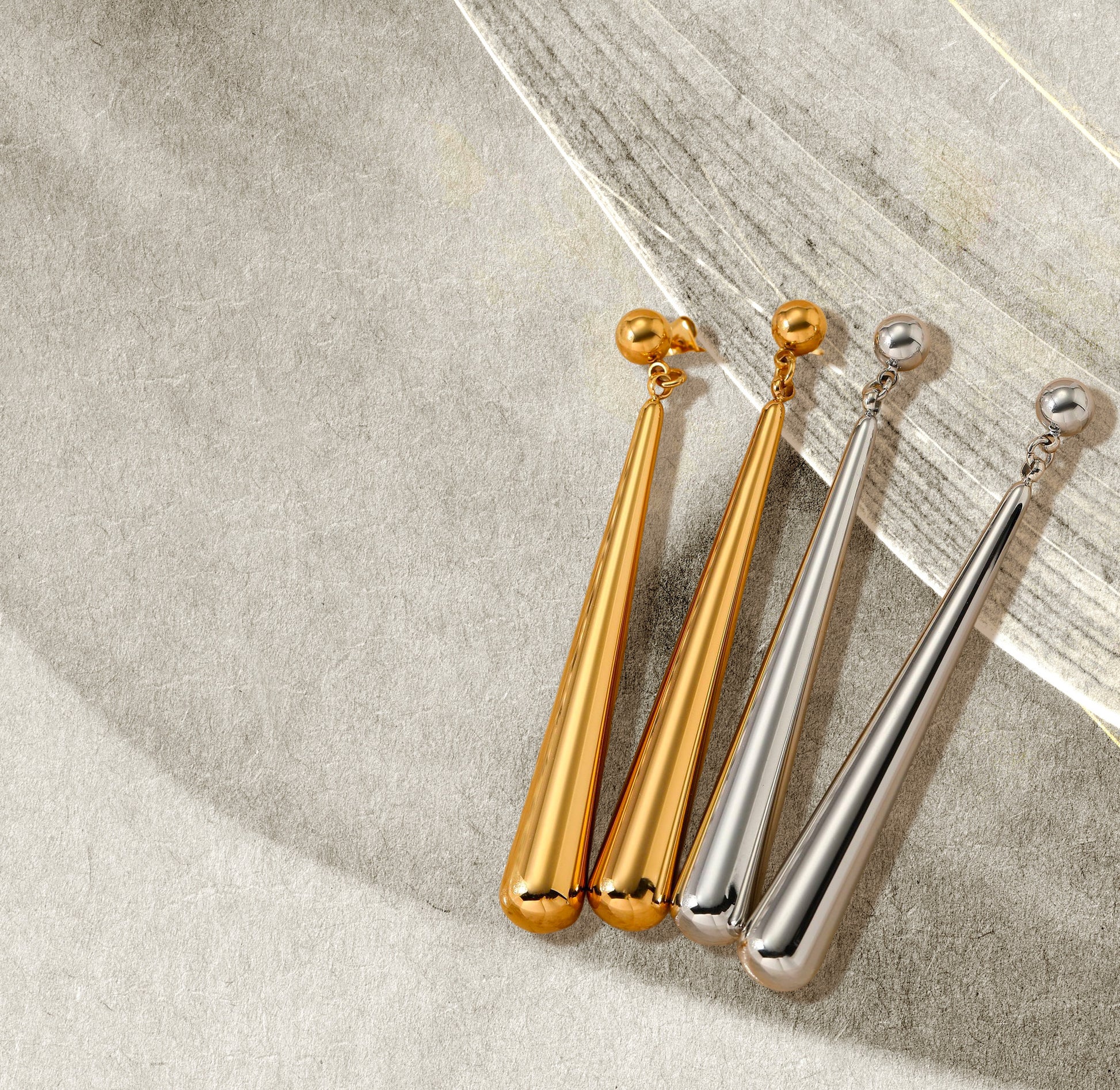 Metal Teardrop Earrings