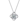 Twisted Halo Crystal Pendant Necklace