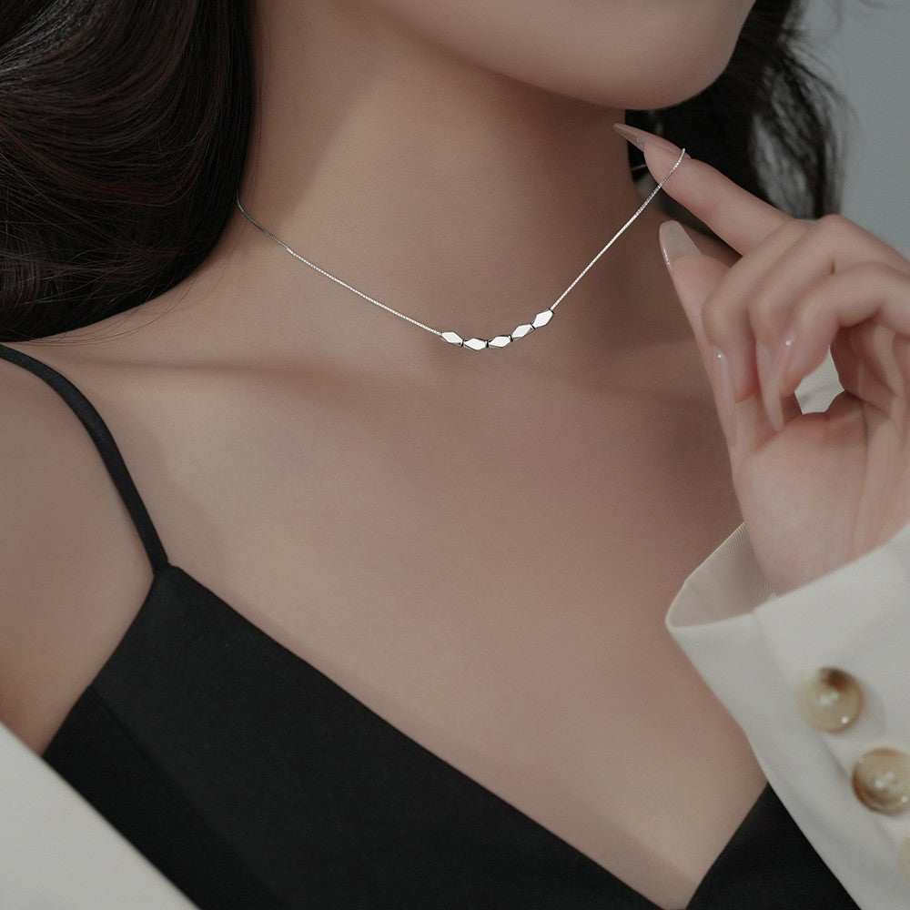 Geometric Bead Chain Necklace