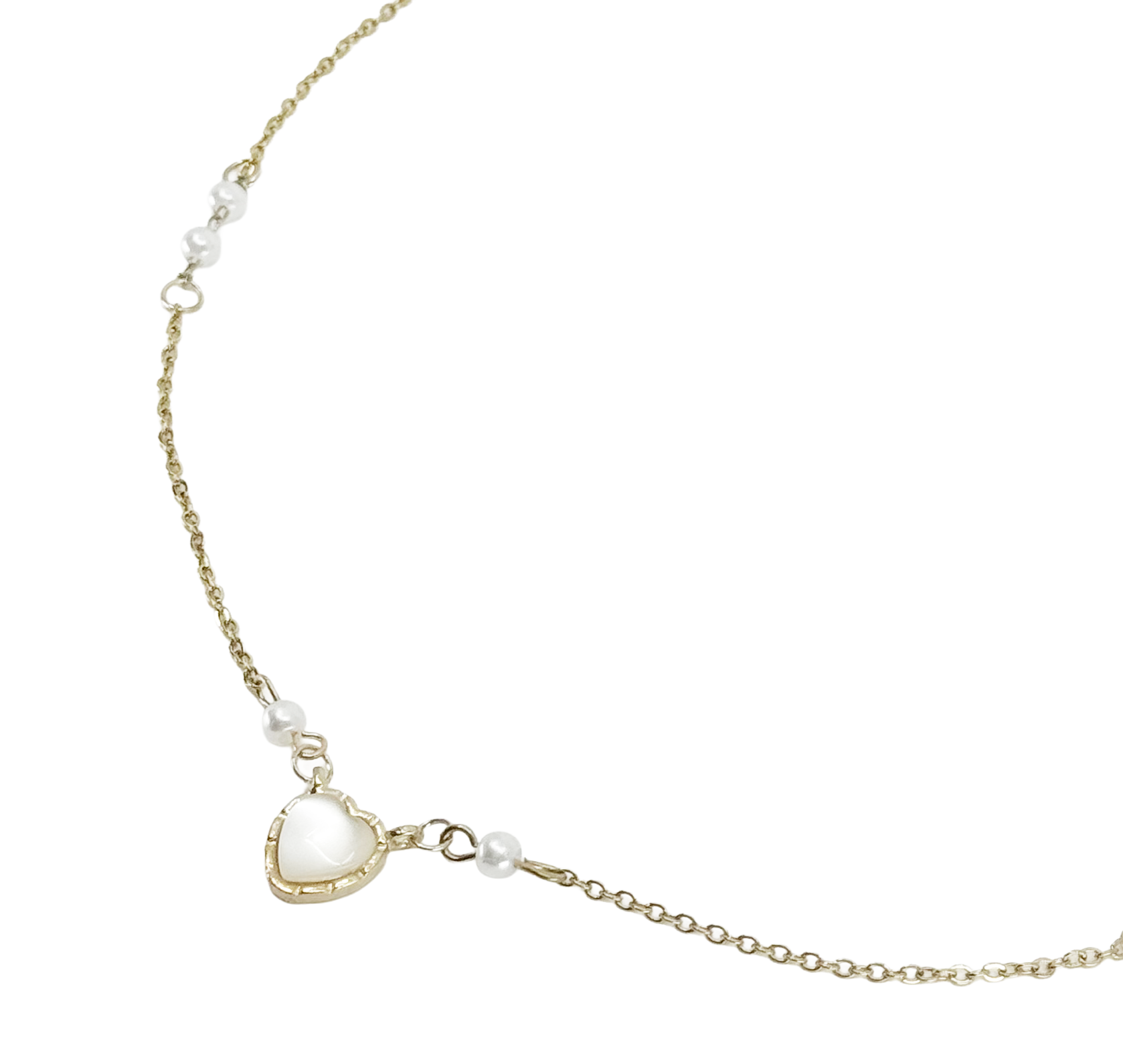 Rose Gold Teardrop & Pearl Necklace