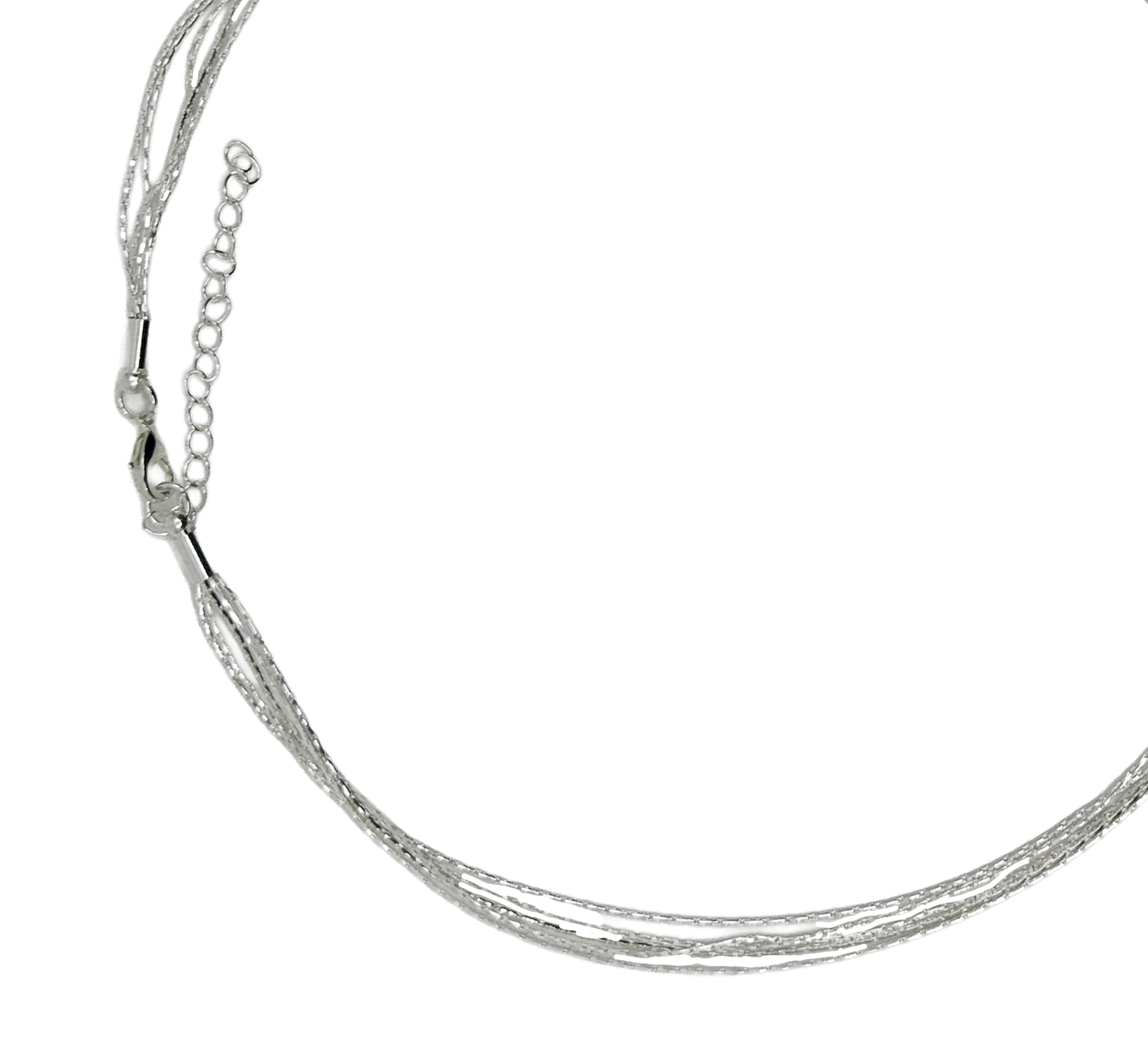 Layered Silver Chain Necklace