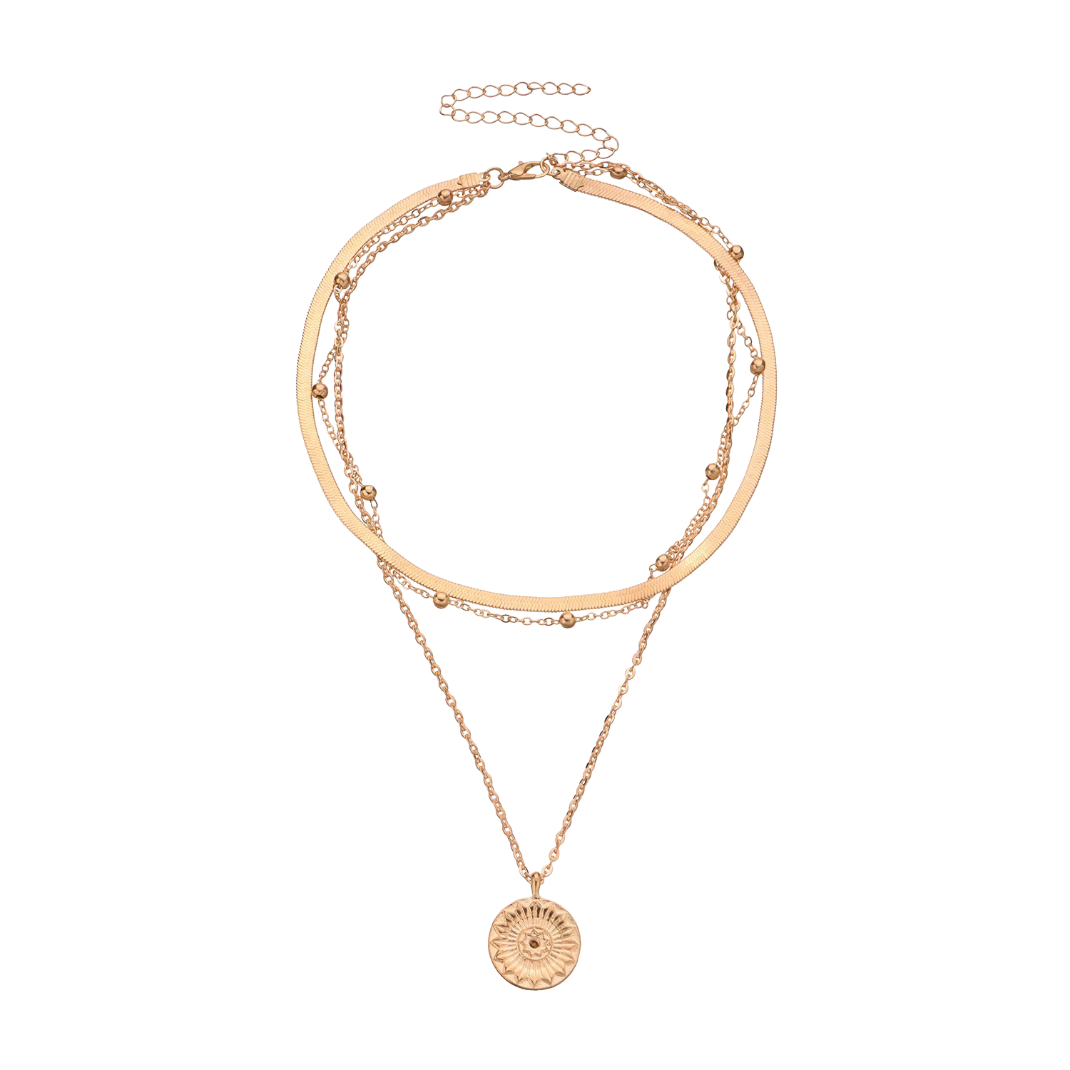 Triple Layered Sunflower Necklace