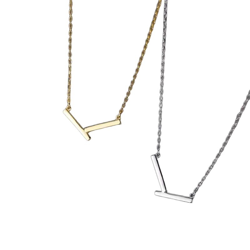 Minimal V-Bar Pendant Necklace