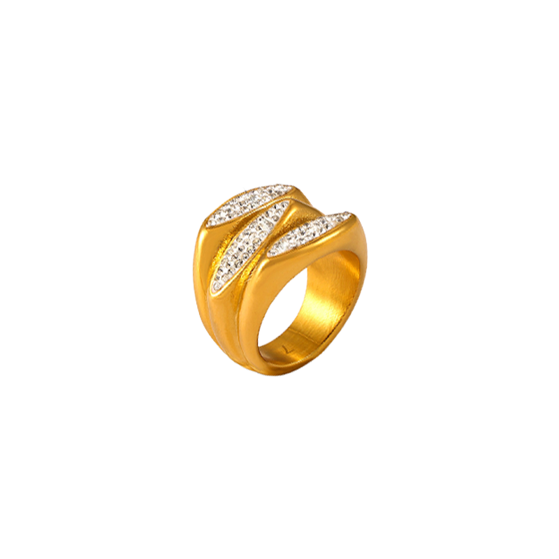 Crystal Wave Statement Ring