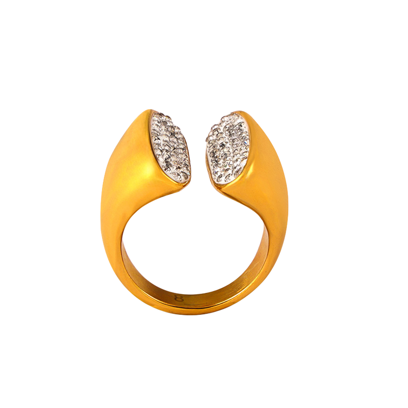 Crystal Wave Statement Ring