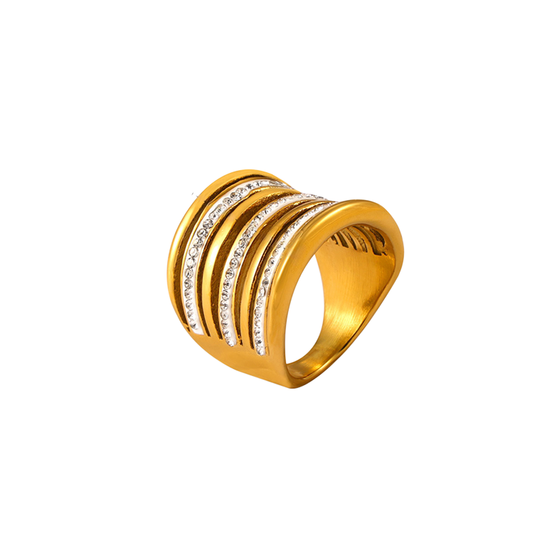 Crystal Wave Statement Ring