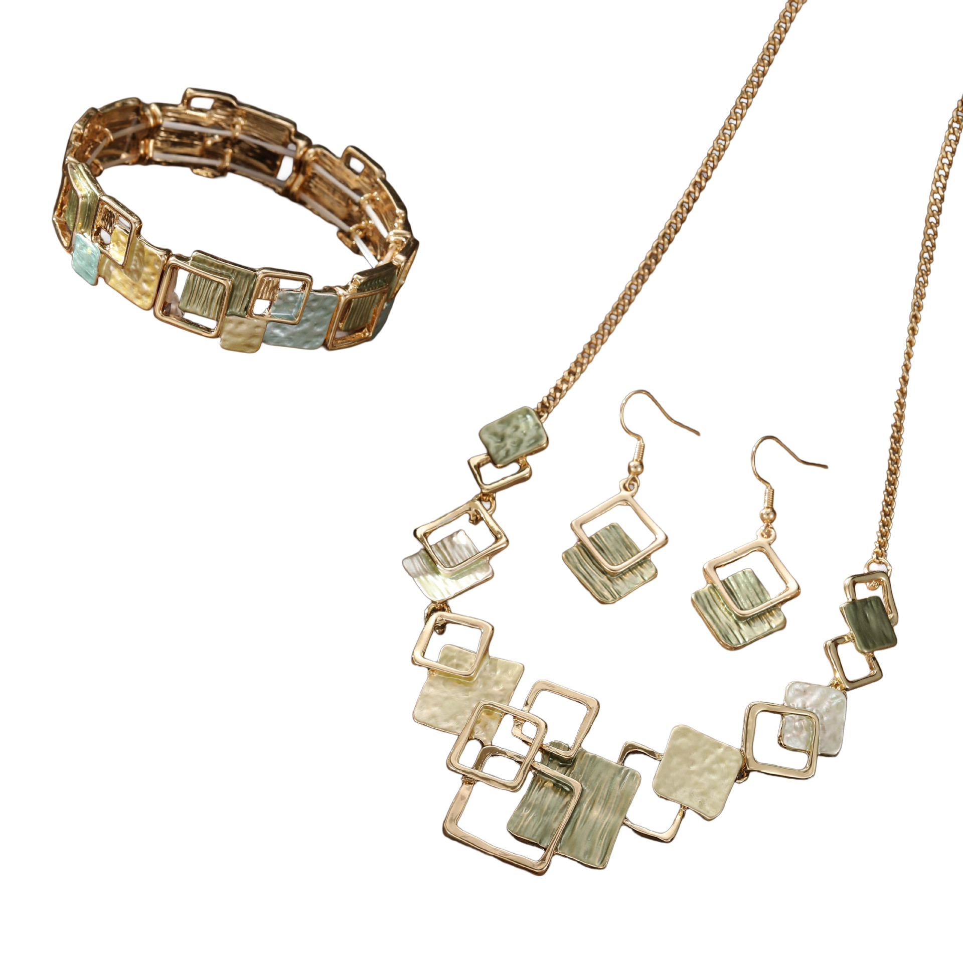 Olive Mosaic Square Set