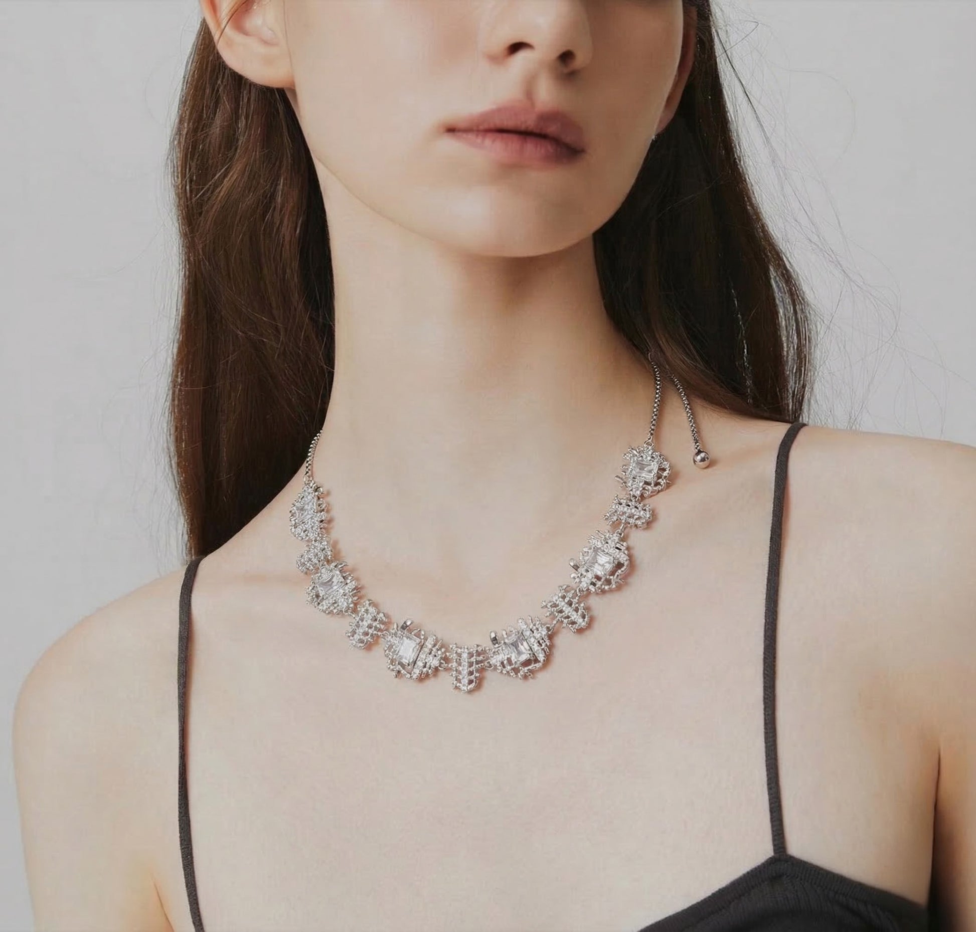 Statement Cubic Cluster Necklace