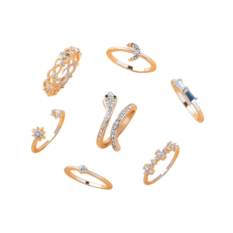 Radiant Bloom Ring Set