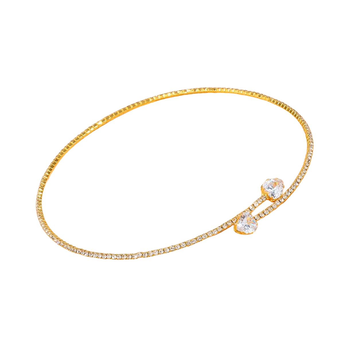 Cubic Pave Curb necklace – Gold