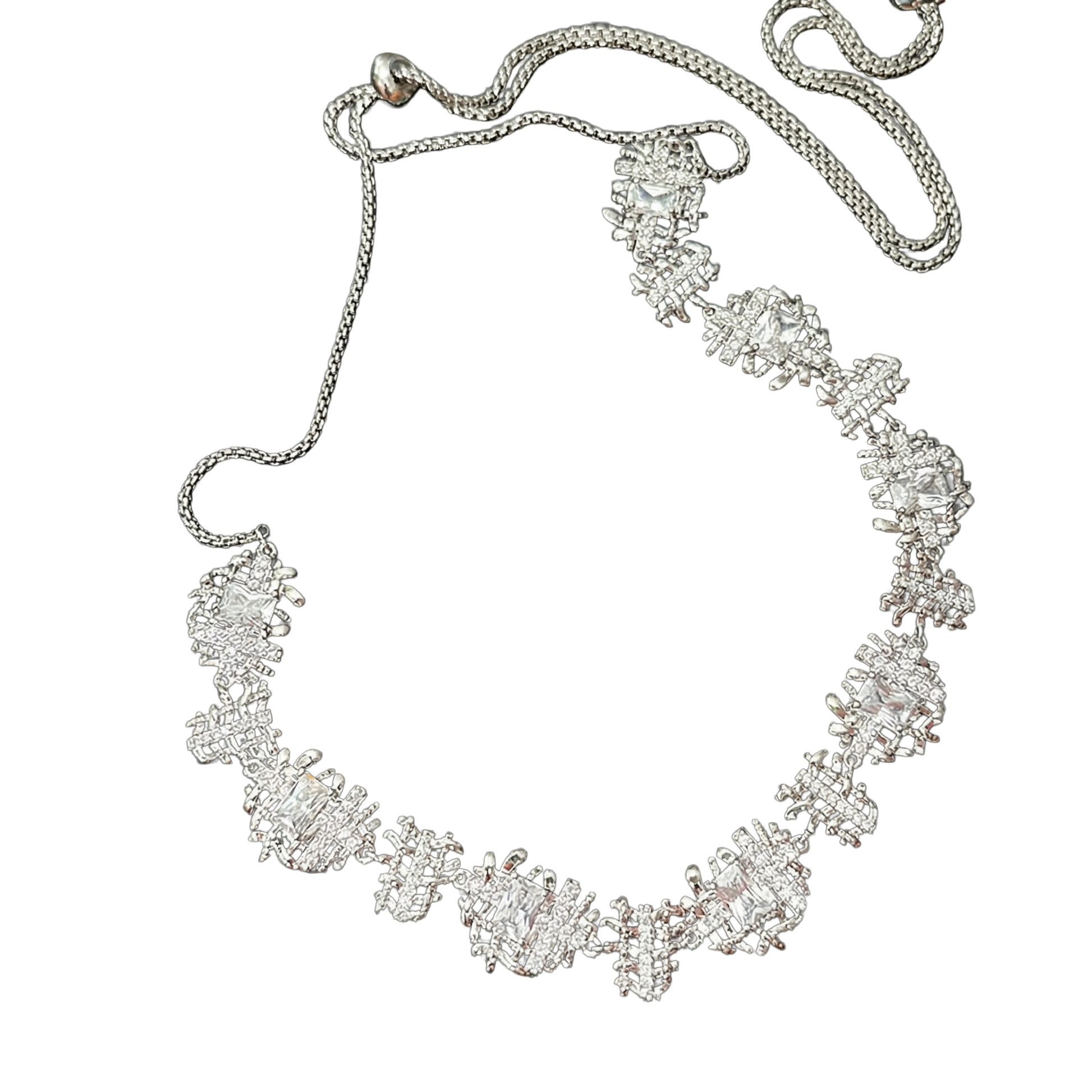 Statement Cubic Cluster Necklace