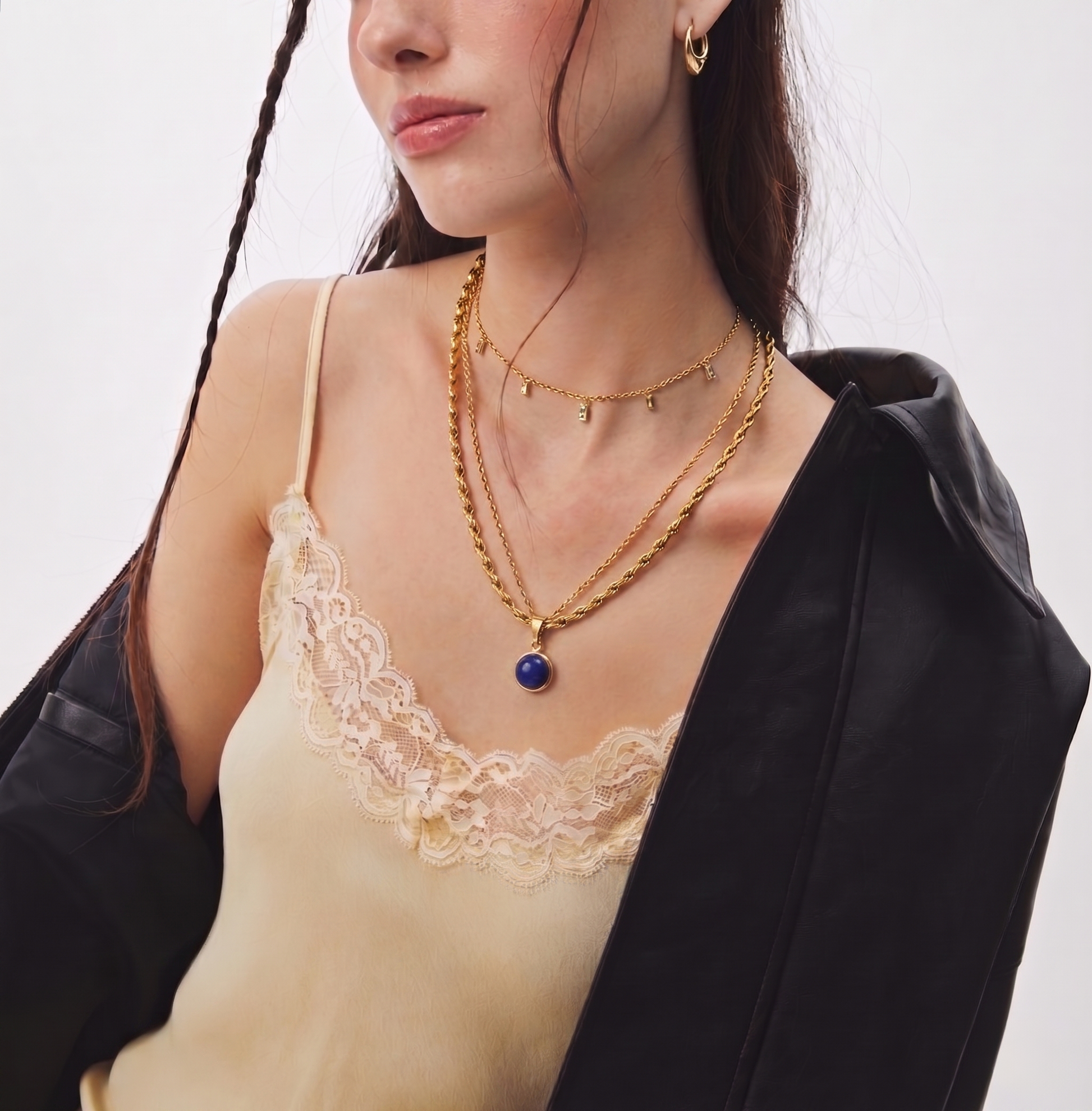 Geometric Bar Charm Necklace