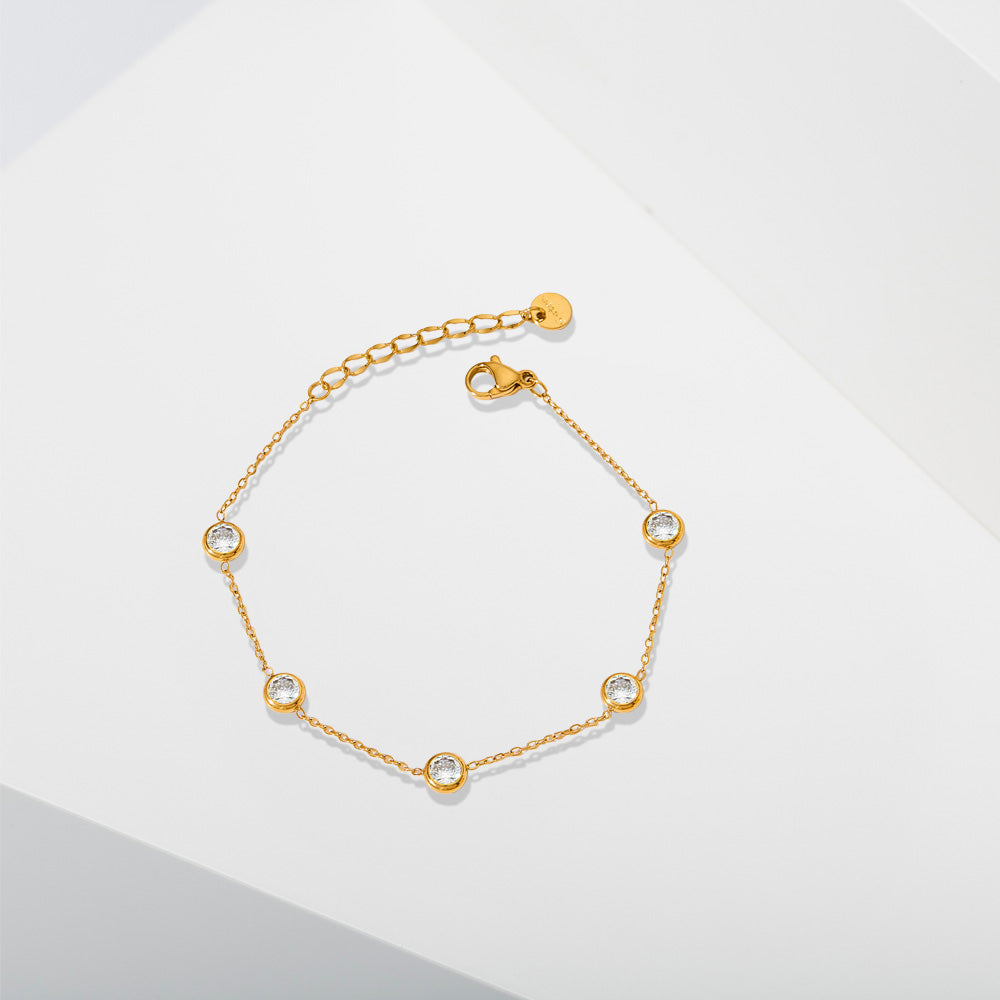 Multi Bezel Chain Bracelet