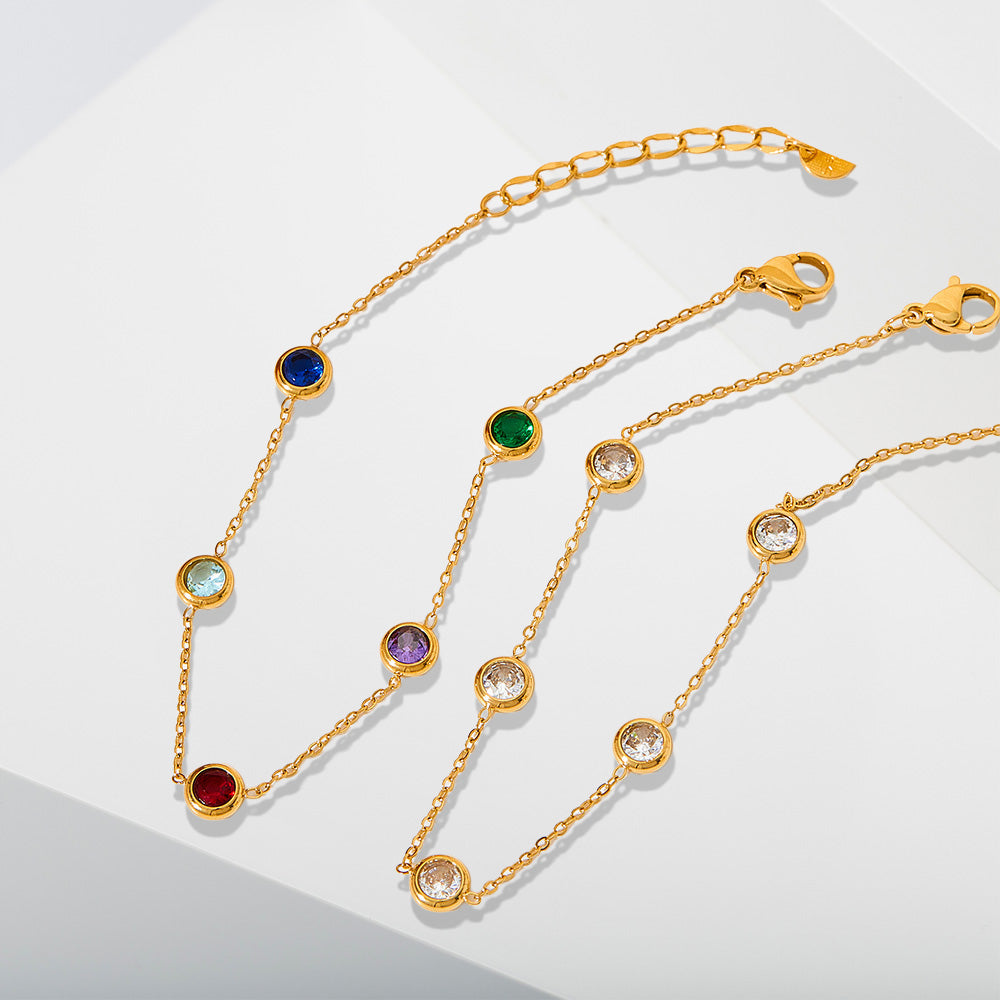 Multi Bezel Chain Bracelet