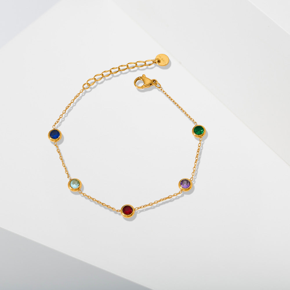 Multi Bezel Chain Bracelet