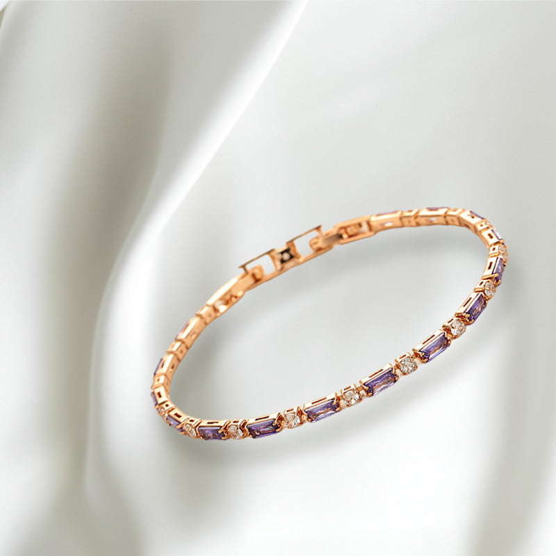 Violet Spark Tennis Bracelet