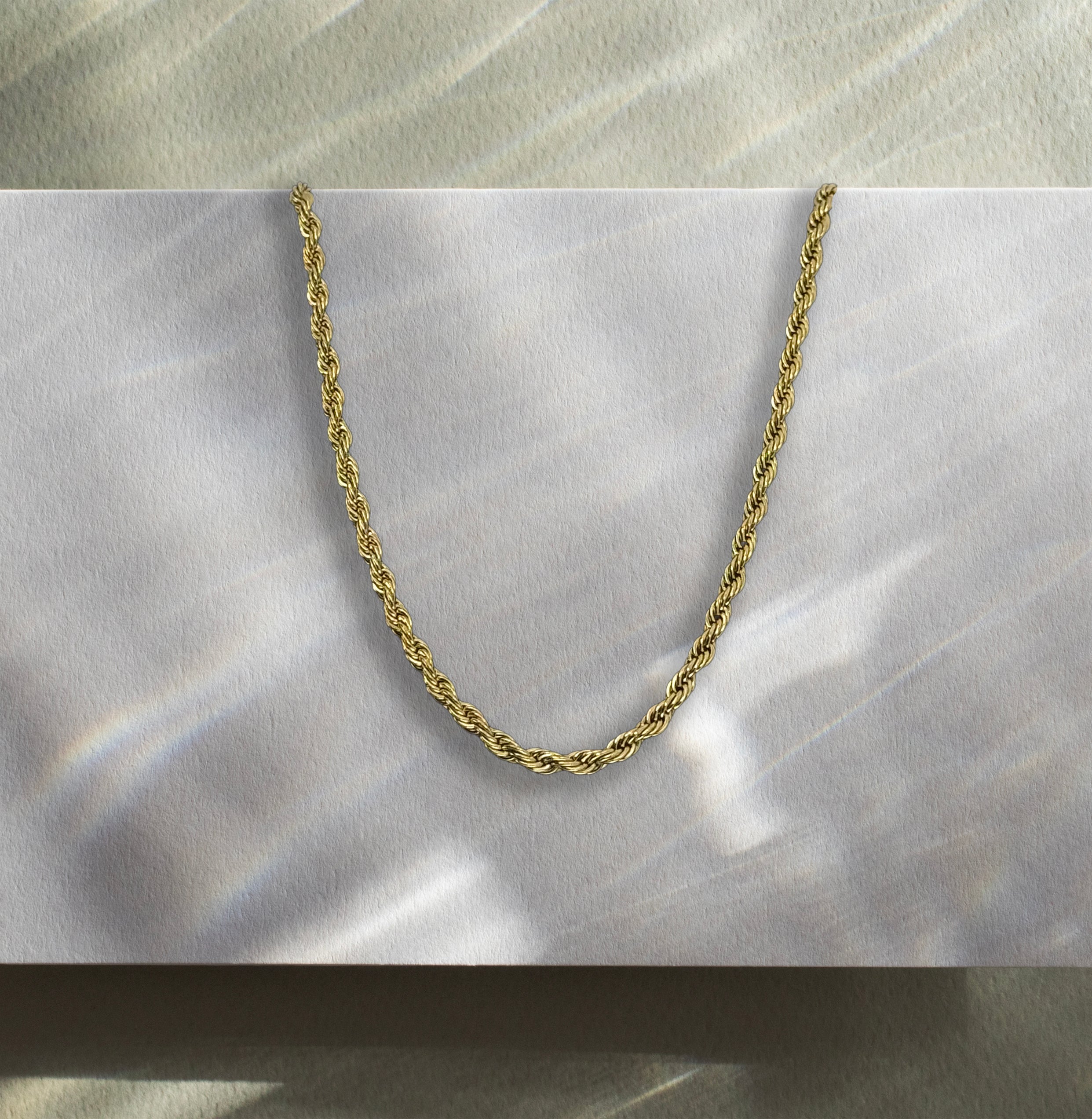 Bold Twisted Gold Chain Necklace