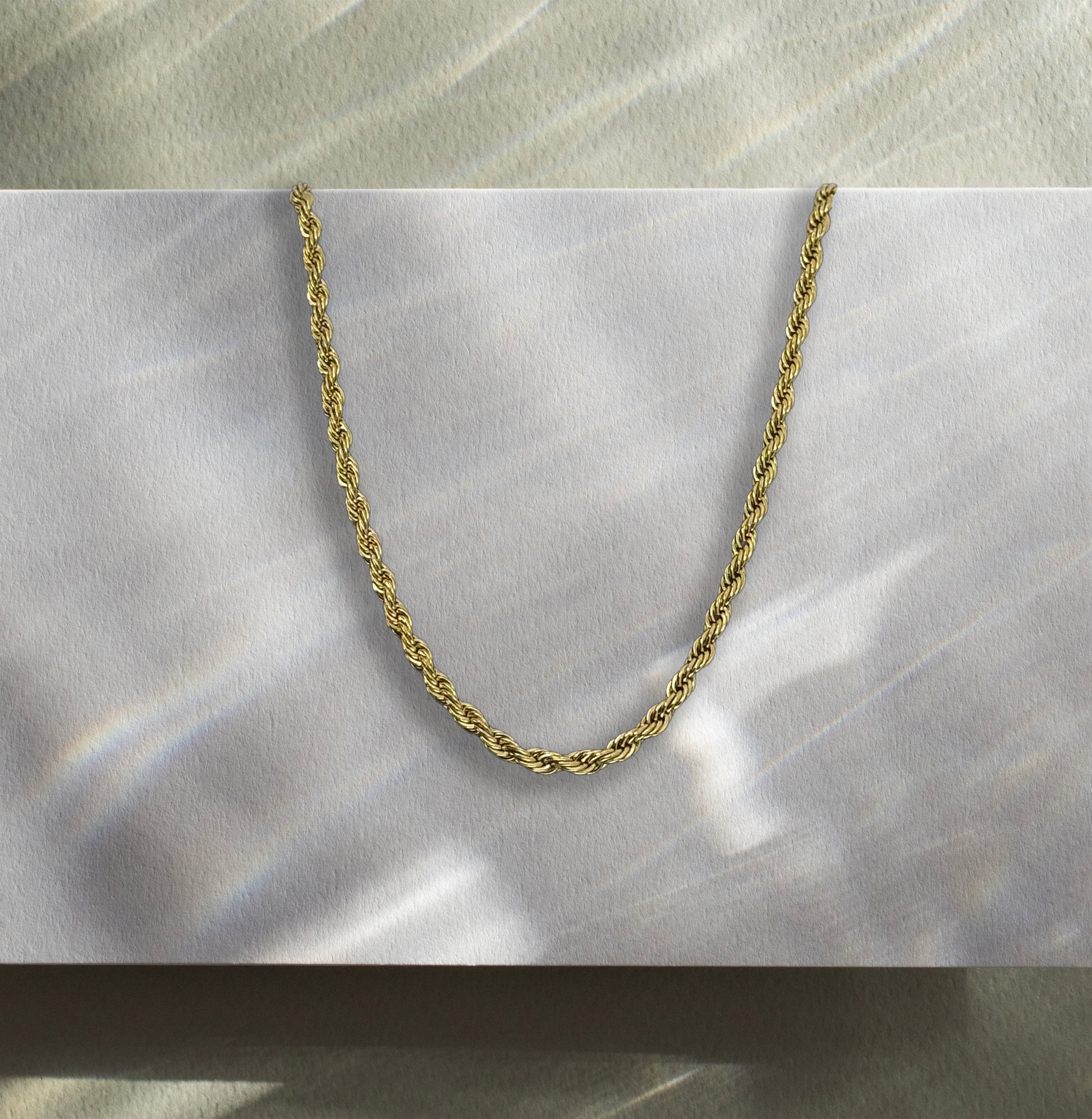 Bold Twisted Gold Chain Necklace