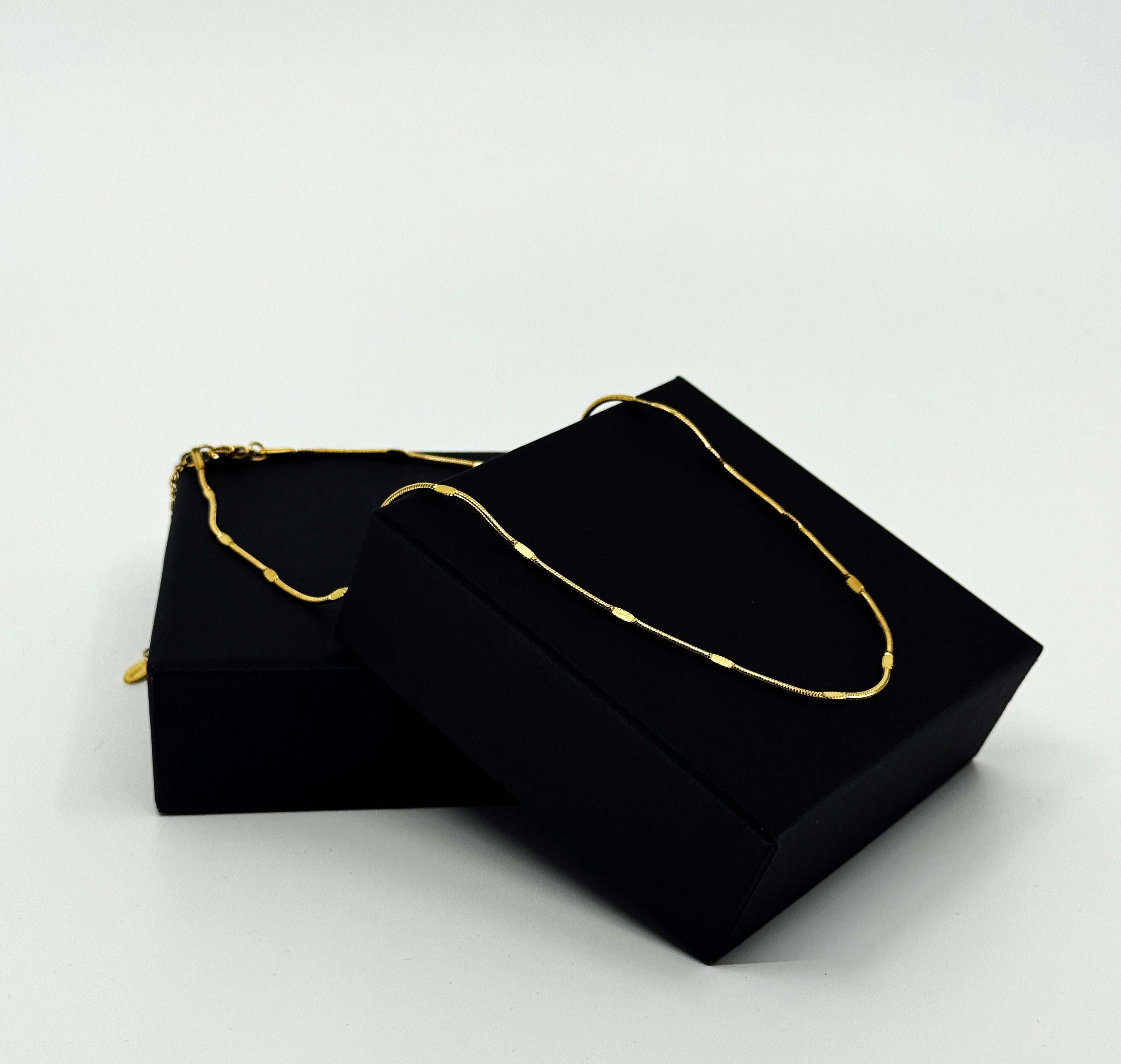 Embossed Snake Gold Chain Necklace