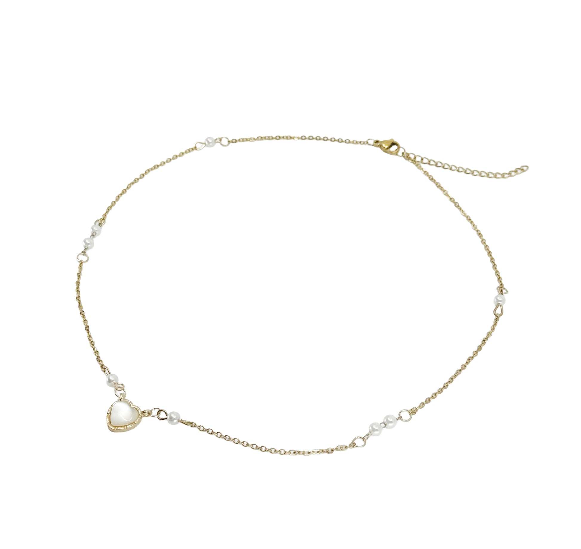 Rose Gold Teardrop & Pearl Necklace