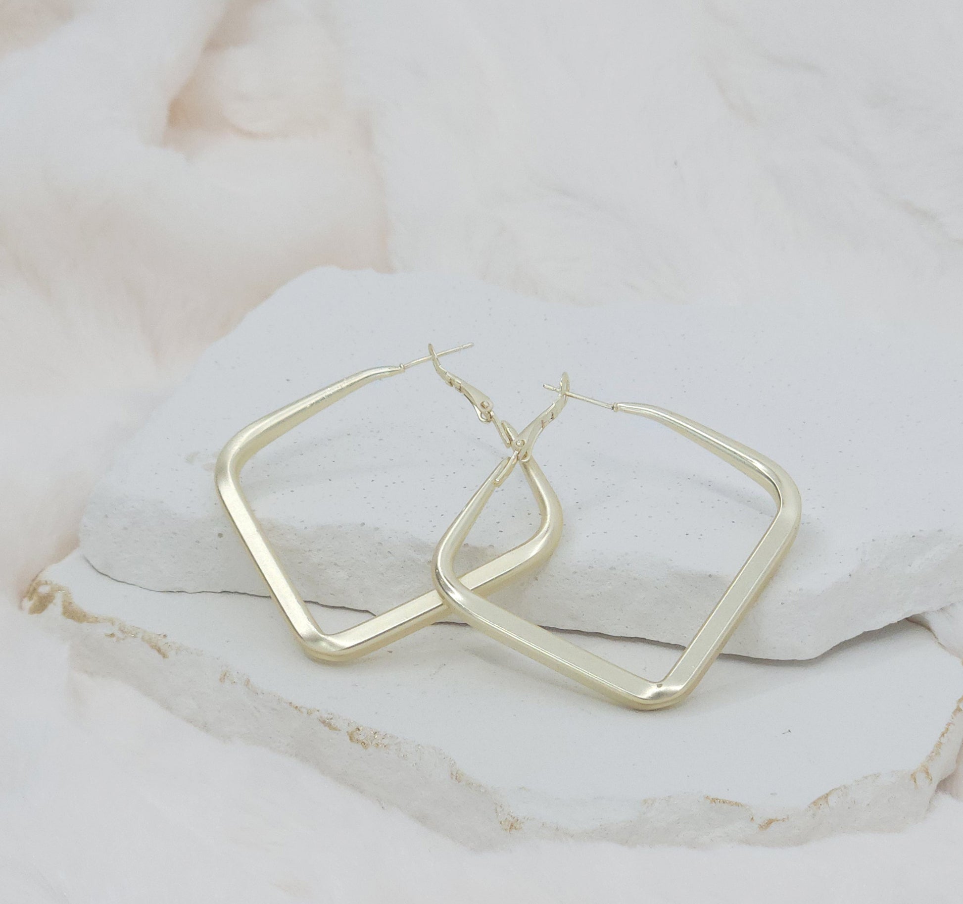 Geometric Square Hoop Earrings