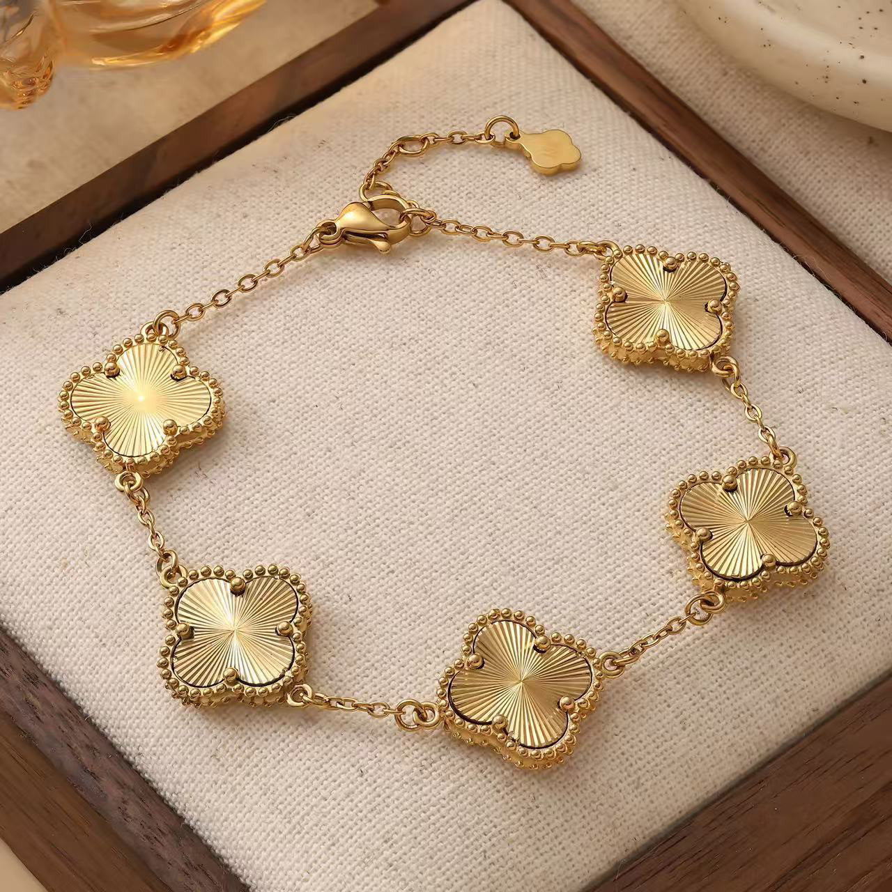 Four Clover Charm Bracelet