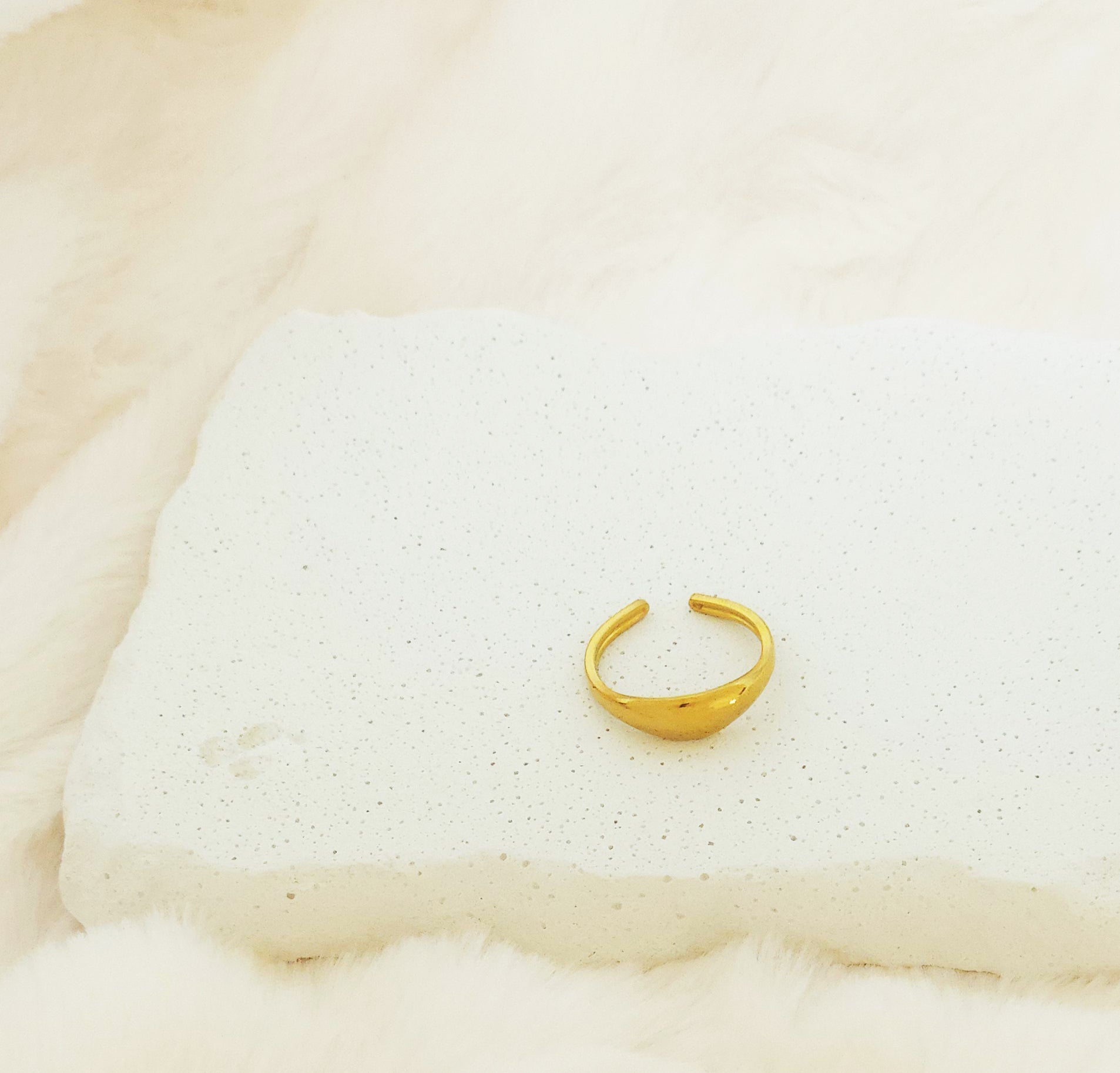 Sleek Drop Open Ring