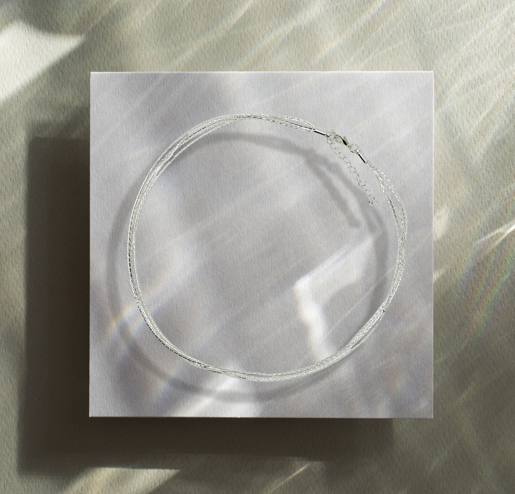 Layered Silver Chain Necklace