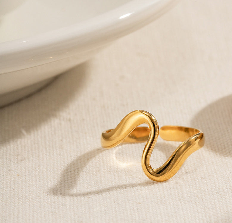 Wave Open Ring