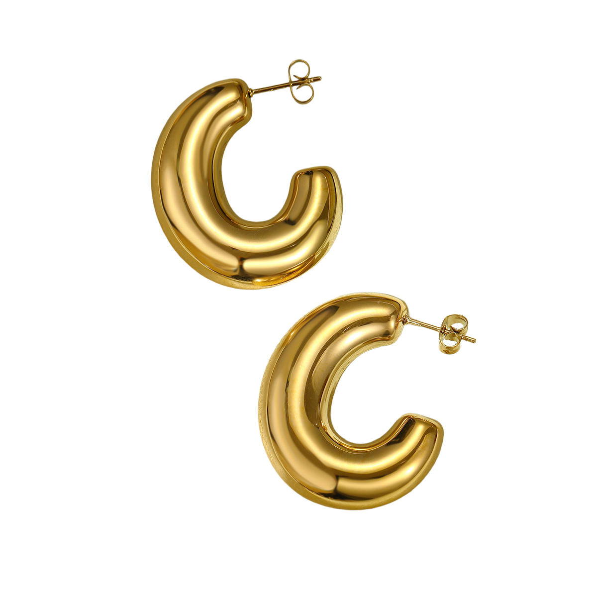 Chunky C-Hoop Earrings