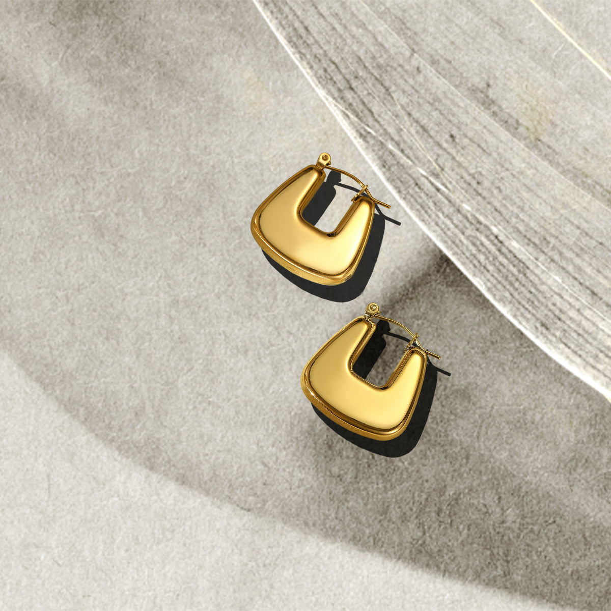 Sculptural Teardrop Hoop Earrings