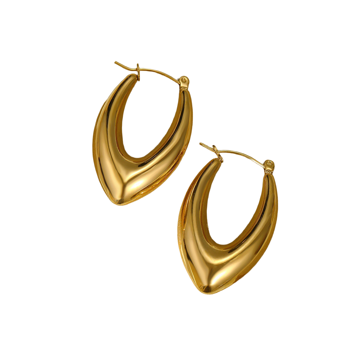 Geometric U-Hoop Earrings