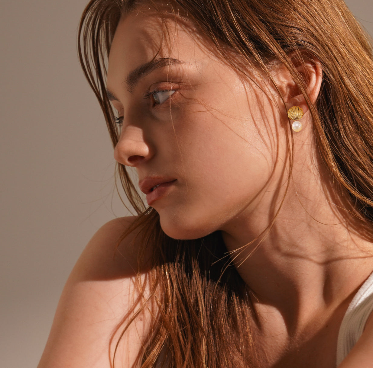 Shell & Pearl Drop Earrings