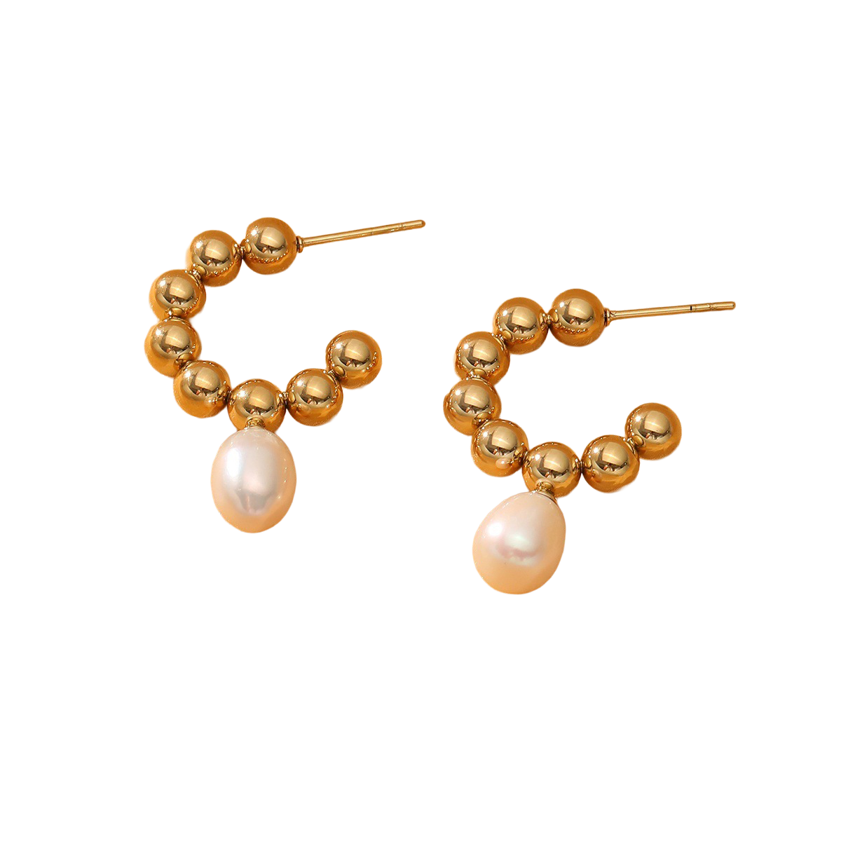 Pearl Drop Bubble Earrings