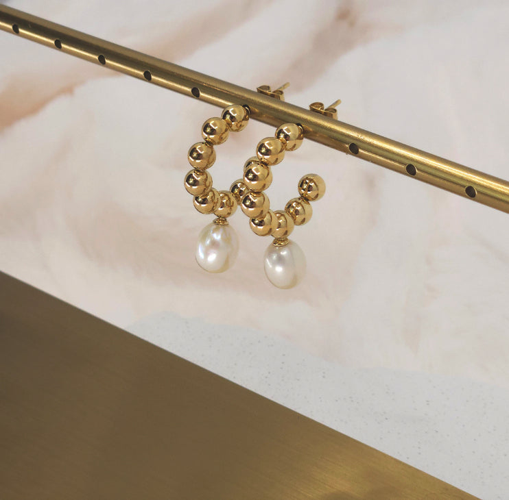 Pearl Drop Bubble Earrings