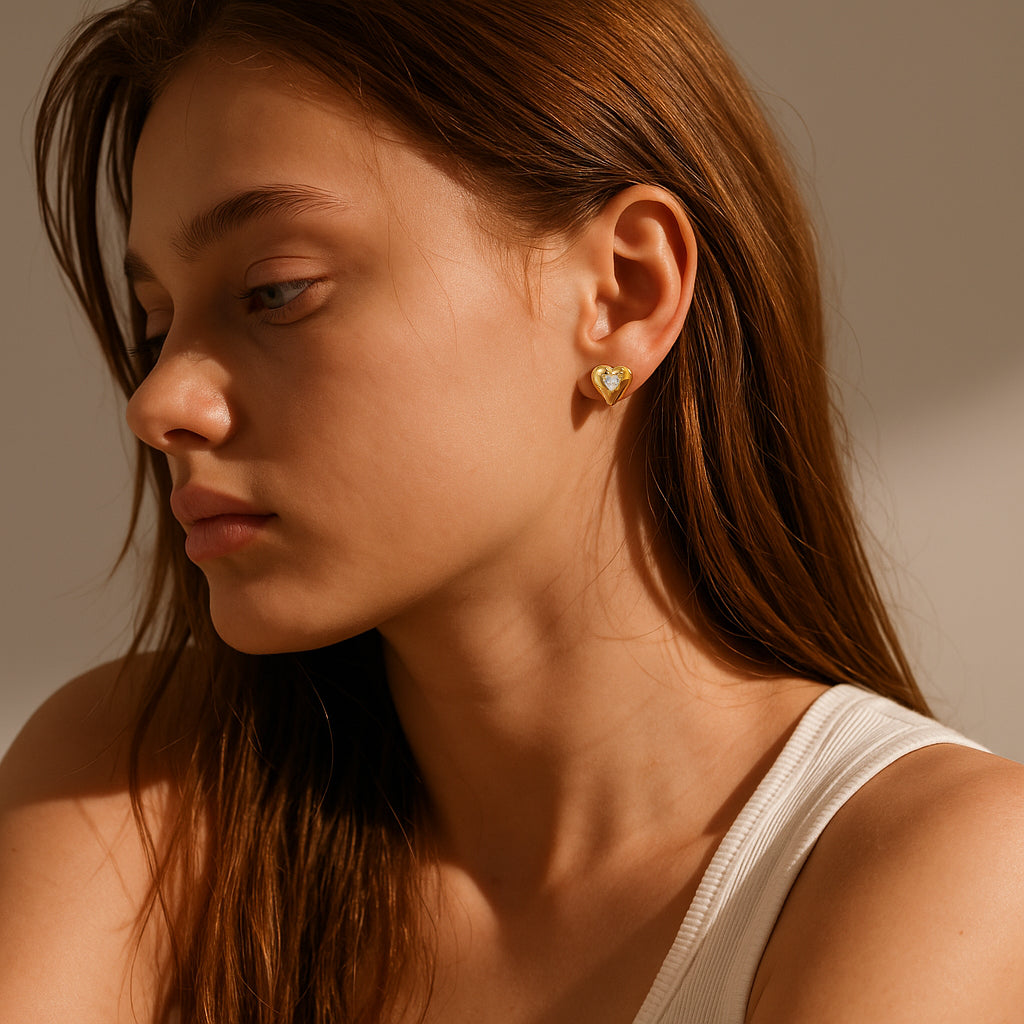Heart Stud Earrings