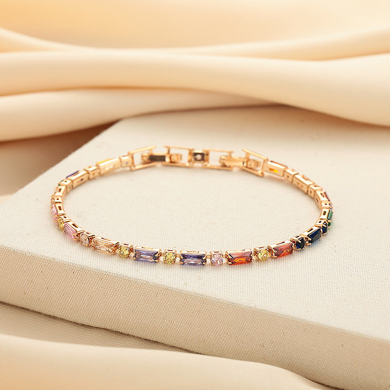 Rainbow Gleam Tennis Bracelet