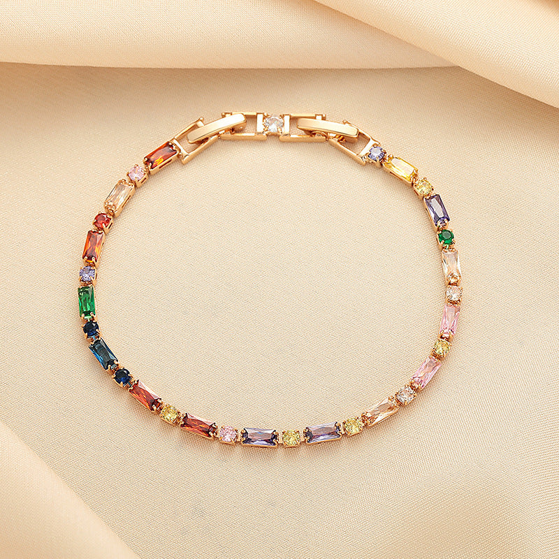 Rainbow Gleam Tennis Bracelet