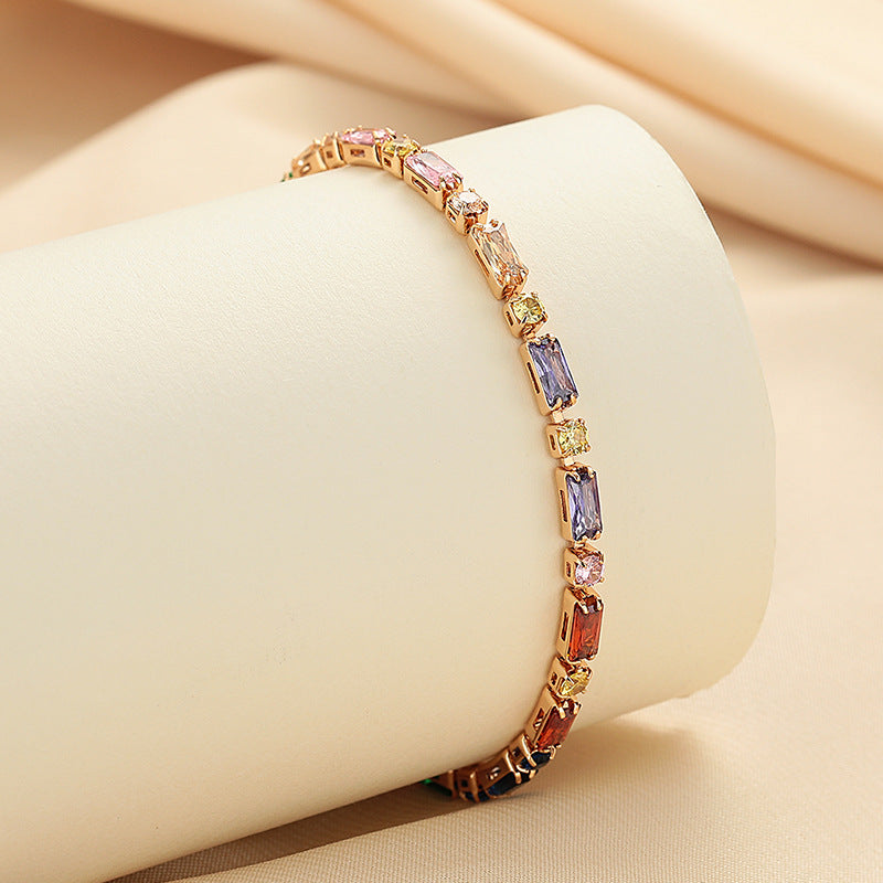 Rainbow Gleam Tennis Bracelet